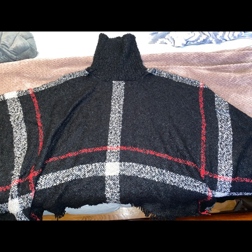 New Turtleneck Cape Sweater